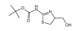 Carbamic acid,[4,5-dihydro-4-(hydroxymethyl)-2-thiazolyl]-,1,1-dimethylethyl ester (9CI) Structure