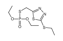 2-(diethoxyphosphorylsulfanylmethyl)-5-ethylsulfanyl-1,3,4-thiadiazole结构式