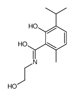 2-hydroxy-N-(2-hydroxyethyl)-6-methyl-3-propan-2-ylbenzamide Structure