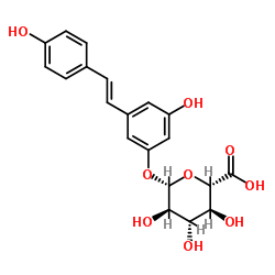 trans-Resveratrol-3-O-glucuronide structure