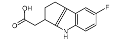 2-(7-fluoro-1,2,3,4-tetrahydrocyclopenta[b]indol-3-yl)acetic acid structure