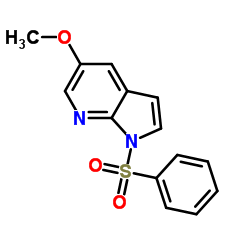 5-甲氧基-1-(苯磺酰基)-1H-吡咯并[2,3-B]吡啶结构式