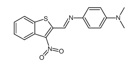 N,N-Dimethyl-N'-[1-(3-nitro-benzo[b]thiophen-2-yl)-meth-(E)-ylidene]-benzene-1,4-diamine结构式