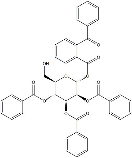 1,2,3,4,6-Penta-O-benzoyl-α-D-mannopyranose structure