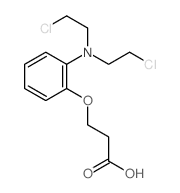 3-[2-[bis(2-chloroethyl)amino]phenoxy]propanoic acid结构式