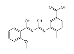 3-[(2-methoxybenzoyl)carbamothioylamino]-4-methylbenzoic acid结构式