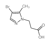 3-(4-Bromo-5-methyl-1H-pyrazol-1-yl)propanoic acid结构式