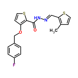 3-[(4-Fluorobenzyl)oxy]-N'-[(E)-(3-methyl-2-thienyl)methylene]-2-thiophenecarbohydrazide结构式