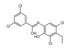 3,5-dichloro-N-(3,5-dichloro-4-ethyl-2-hydroxyphenyl)benzamide结构式