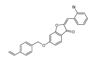 2-[(2-bromophenyl)methylidene]-6-[(4-ethenylphenyl)methoxy]-1-benzofuran-3-one结构式