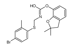 (2,2-dimethyl-3H-1-benzofuran-7-yl) N-[(4-bromo-2-methylphenyl)sulfanylmethyl]carbamate结构式