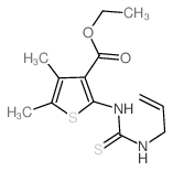 3-Thiophenecarboxylic acid,4,5-dimethyl-2-[[(2-propen-1-ylamino)thioxomethyl]amino]-, ethyl ester结构式