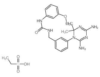 1-[[3-(4,6-diamino-2,2-dimethyl-1,3,5-triazin-1-yl)phenyl]methyl]-3-(3-methoxyphenyl)urea; ethanesulfonic acid picture