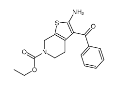 ethyl 2-amino-3-benzoyl-5,7-dihydro-4H-thieno[2,3-c]pyridine-6-carboxylate结构式