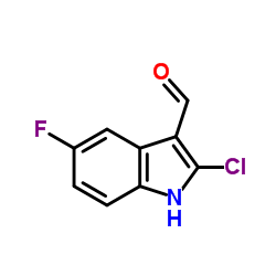 2-Chloro-5-fluoro-1H-indole-3-carbaldehyde Structure