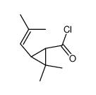 (1R-cis)-2,2-dimethyl-3-(2-methylprop-1-enyl)cyclopropanecarbonyl chloride Structure