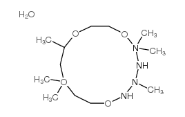 2,2,4,9,9,11-六甲基四氮杂-14-冠-4水合物结构式