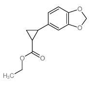Cyclopropanecarboxylicacid, 2-(1,3-benzodioxol-5-yl)-, ethyl ester Structure