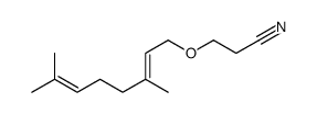 3-[(3,7-dimethyl-2,6-octadienyl)oxy]propiononitrile structure