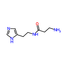 N-(2-(1H-咪唑-5-基)乙基)-3-氨基丙酰胺结构式