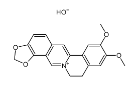 8,9-dimethoxy-11,12-dihydro-[1,3]dioxolo[4,5-h]isoquinolino[2,1-b]isoquinolin-13-ium hydroxide Structure