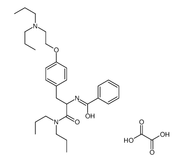 N-[1-(dipropylamino)-3-[4-[2-(dipropylamino)ethoxy]phenyl]-1-oxopropan-2-yl]benzamide,oxalic acid Structure