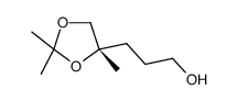 3-[(4S)-2,2,4-trimethyl-1,3-dioxolan-4-yl]propan-1-ol结构式