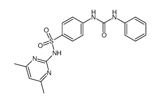 N-(4,6-dimethyl-pyrimidin-2-yl)-4-(3-phenyl-ureido)-benzenesulfonamide结构式