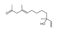 (4E)-10-hydroxy-4,10-dimethyldodeca-4,11-dien-2-one结构式