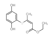 2-Butenoic acid,3-[(2,5-dihydroxyphenyl)thio]-, ethyl ester, (Z)- (9CI) structure