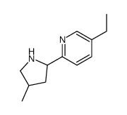 Pyridine, 5-ethyl-2-(4-methyl-2-pyrrolidinyl)- (9CI) Structure
