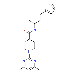 4-Piperidinecarboxamide,1-(4,6-dimethyl-2-pyrimidinyl)-N-[3-(2-furanyl)-1-methylpropyl]-(9CI) Structure