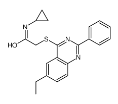 Acetamide, N-cyclopropyl-2-[(6-ethyl-2-phenyl-4-quinazolinyl)thio]- (9CI)结构式