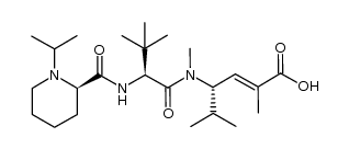(2E,4S)-4-[(N-{[(2R)-1-isopropylpiperidin-2-yl]-carbonyl}-3-methyl-L-valyl)(methyl)-amino]-2,5-dimethylhex-2-enoic acid Structure
