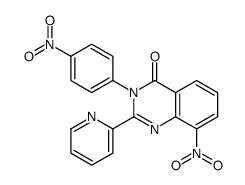 8-nitro-3-(4-nitrophenyl)-2-pyridin-2-ylquinazolin-4-one结构式