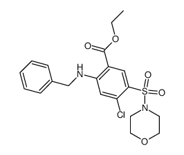 2-benzylamino-4-chloro-5-(morpholine-4-sulfonyl)-benzoic acid ethyl ester Structure