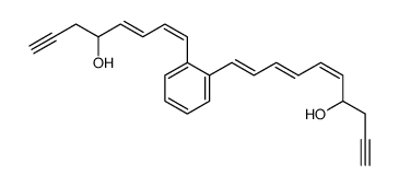 10-[2-(5-hydroxyocta-1,3-dien-7-ynyl)phenyl]deca-5,7,9-trien-1-yn-4-ol结构式