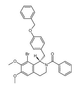(S)-N-Benzoyl-O-benzyl-8-brom-N-norarmepavin结构式
