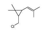 2-(chloromethyl)-1,1-dimethyl-3-(2-methylprop-1-enyl)cyclopropane结构式