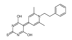 5-[2,6-dimethyl-1-(2-phenylethyl)pyridin-4-ylidene]-2-sulfanylidene-1,3-diazinane-4,6-dione结构式