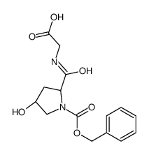 2-[[(2S,4R)-4-hydroxy-1-phenylmethoxycarbonylpyrrolidine-2-carbonyl]amino]acetic acid结构式