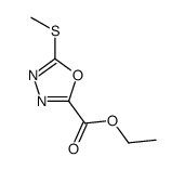 Ethyl 5-(Methylthio)-1,3,4-oxadiazole-2-carboxylate Structure