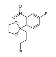 2-(3-bromopropyl)-2-(4-fluoro-2-nitrophenyl)-1,3-dioxolane Structure