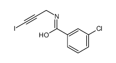 3-chloro-N-(3-iodoprop-2-ynyl)benzamide结构式