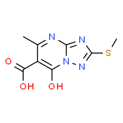 7-hydroxy-5-methyl-2-(methylthio)-1,2,4-triazolo[1,5-a]pyrimidine-6-carboxylic acid结构式