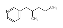 Pyridine,3-(2-methylpentyl)- Structure