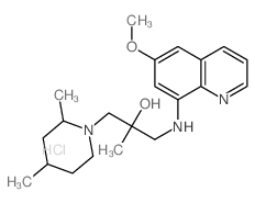 1-(2,4-dimethyl-1-piperidyl)-3-[(6-methoxyquinolin-8-yl)amino]-2-methyl-propan-2-ol structure