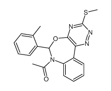 1-[6-(2-methylphenyl)-3-methylsulfanyl-6H-[1,2,4]triazino[5,6-d][3,1]benzoxazepin-7-yl]ethanone结构式