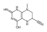 2-amino-8-methyl-4-oxo-1,5,6,7-tetrahydropteridine-6-carbonitrile结构式
