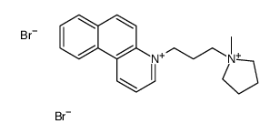 4-[3-(1-methylpyrrolidin-1-ium-1-yl)propyl]benzo[f]quinolin-4-ium,dibromide Structure